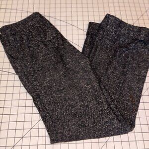 Trina Turk Tweed Wide Leg Wool Blend Black Business Timeless Pants Size 2